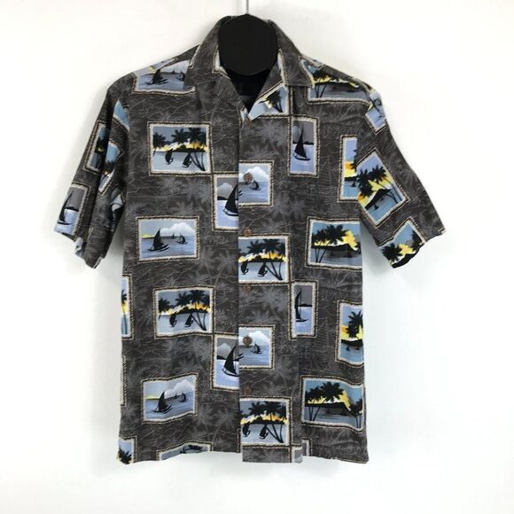 Hilo Hattie Casual Button Up Hawaiian Shirt Men's Small Short Sleeve 100% Cotton - Picture 1 of 11